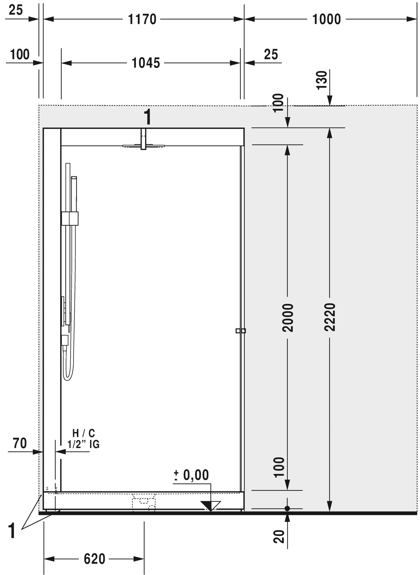 750513002011001 Inipi Сауна Inipi Ama, пристенный и угловой вариант
Исполнение: американский орех (нат.шпон) Белый глянцевый декор Duravit  - Вид №5