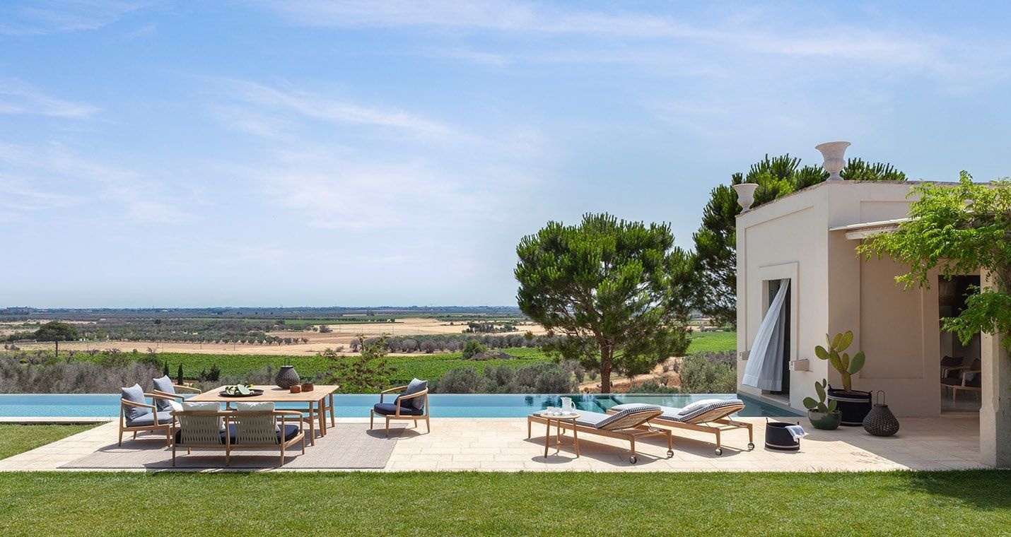 Садовая кровать с откидной спинкой из тикового дерева с колесами Poltrona Frau Boundless Living Outdoor Collections ARCH-00141946 - Вид №5