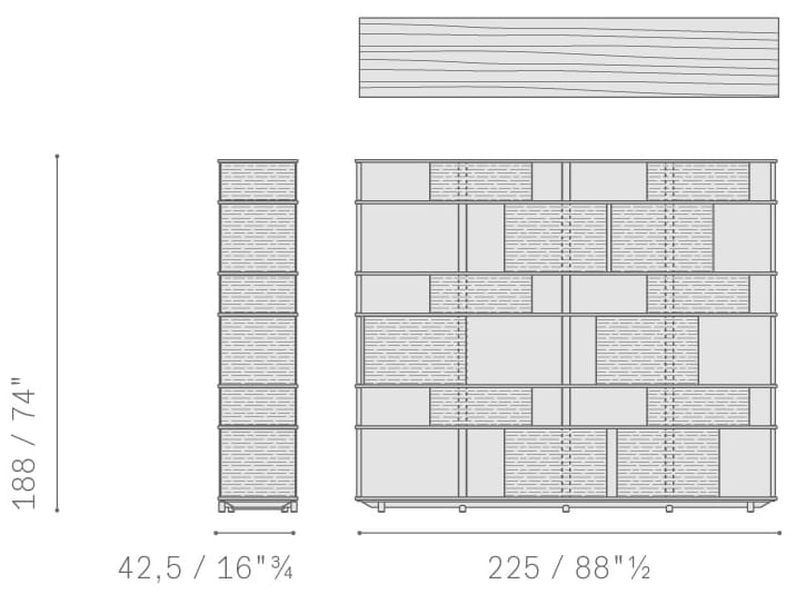 Книжный шкаф из технической ткани Poltrona Frau офис-системы управления ARCH-00087659 - Вид №6