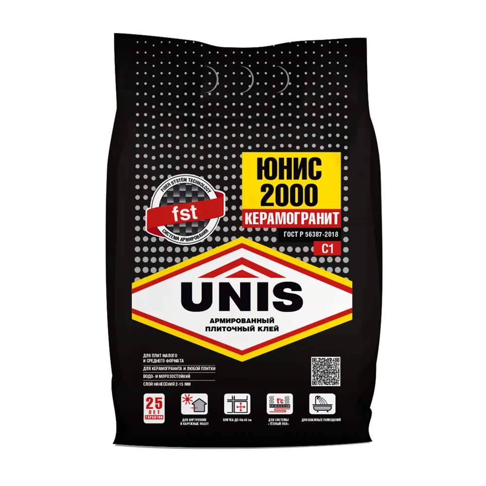 Unis 2000 - универсальный плиточный клей с армированием 13098799 Юнис 2000 STLM-0002782
