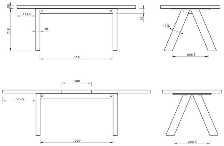 TemaHome Прямоугольный обеденный стол из фанерованной древесины sun-id-1487035 - Вид №11