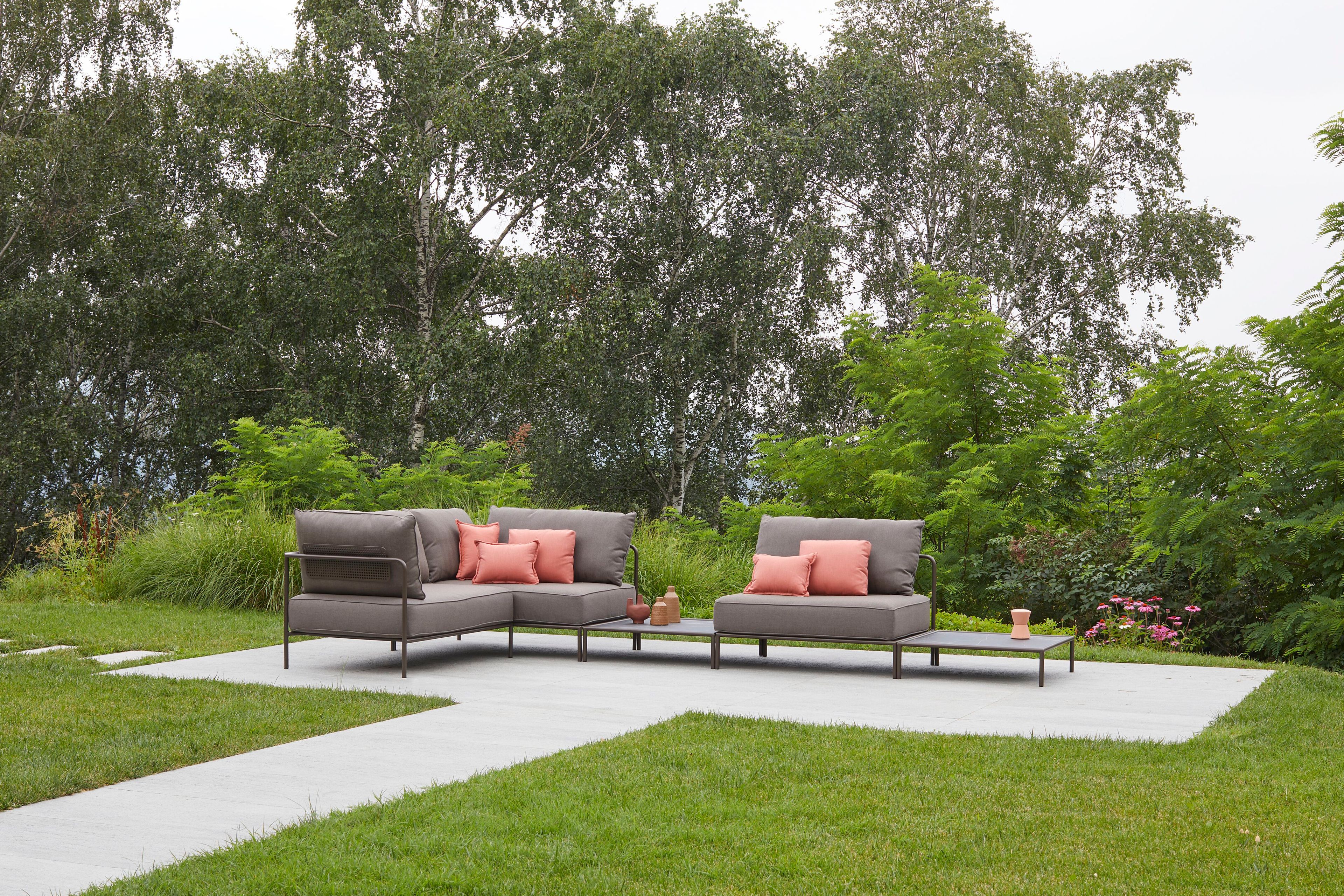 Угловой модульный садовый диван из акриловой ткани S-CAB лоскут ARCH-00069994 - Вид №4