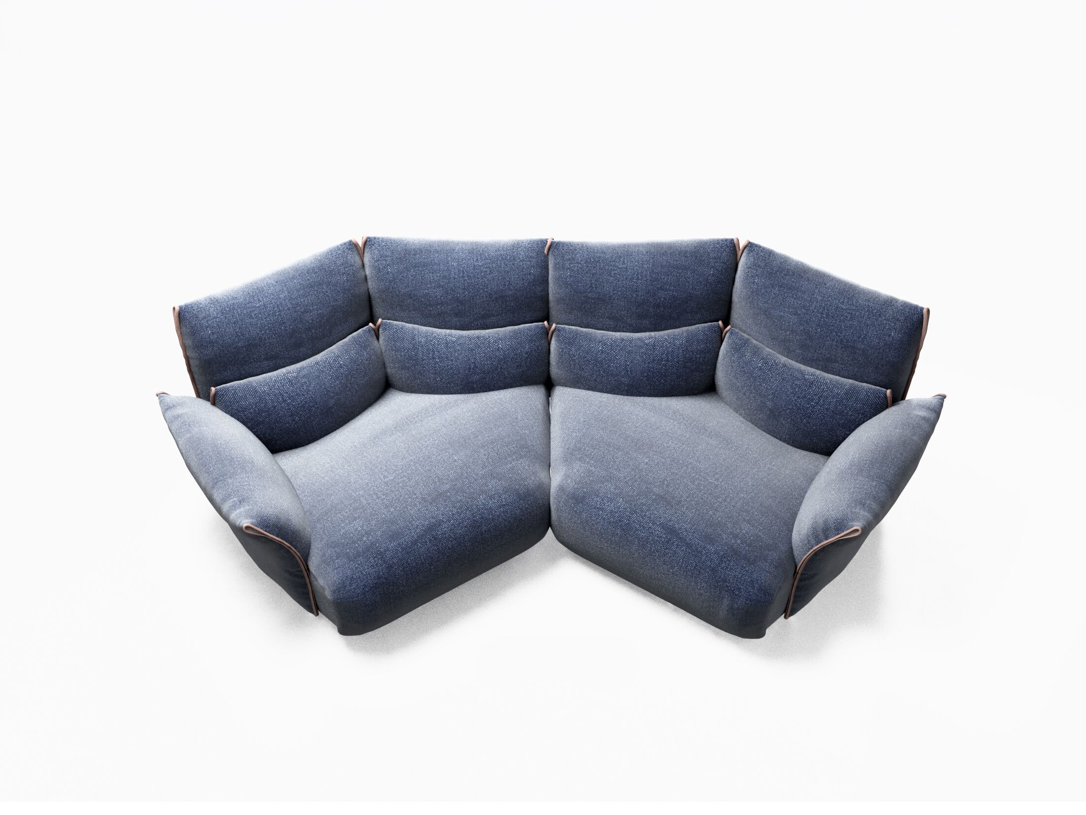 Угловой диван из ткани Natuzzi Italia Wellbe ARCH-00130642 - Вид №4