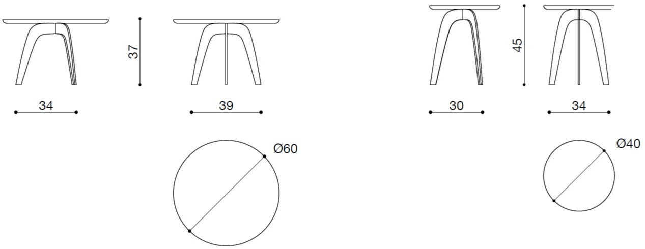 True Design Низкий деревянный журнальный столик Millepiedi sun-id-1494495 - Вид №1