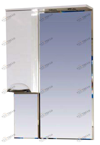 Зеркало Жасмин-65 лев. (свет) белая эмаль MISTY 2312102