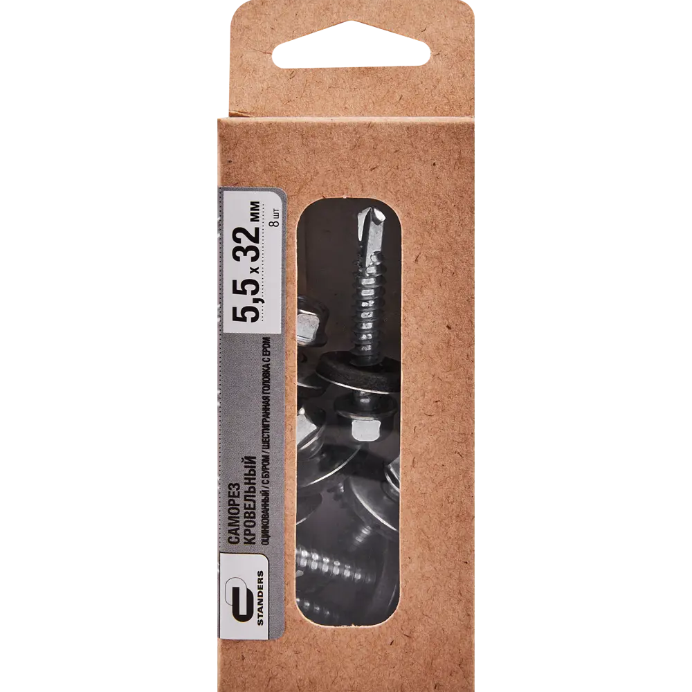 Кровельные саморезы Standers с буром для металла 5.5x32 мм 89212928 STLM-1005372 - Вид №3