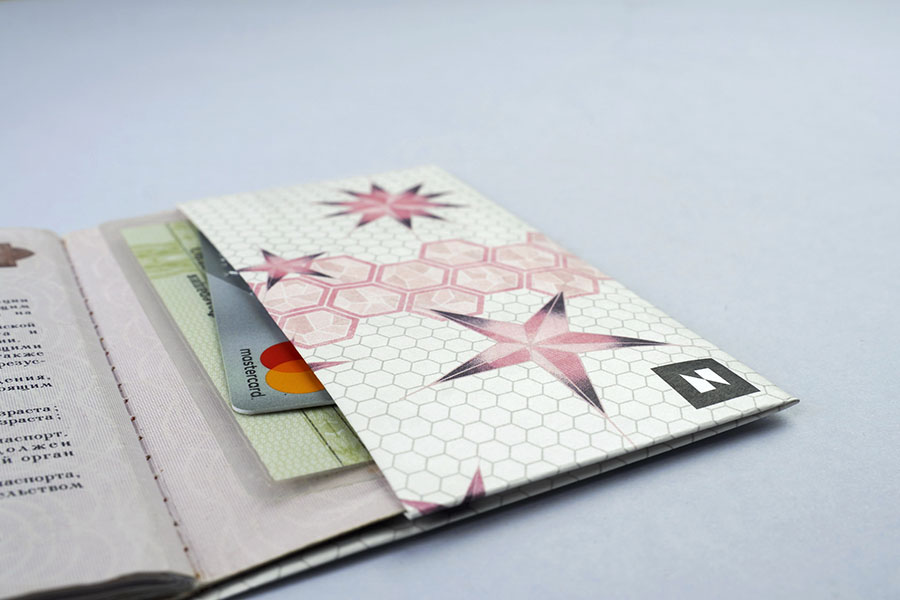 NС-024 Обложка на паспорт new beefly, пчелка New wallet  - Вид №3