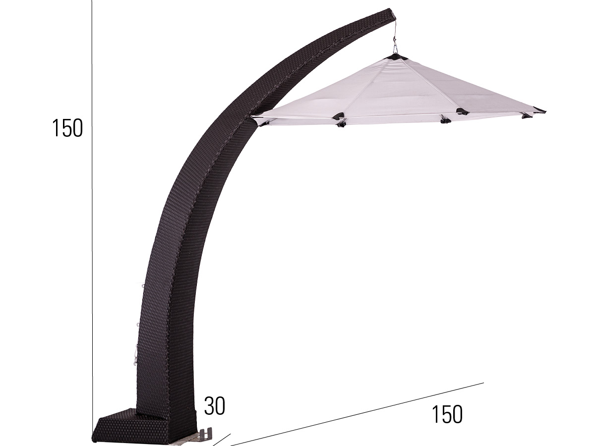 68.00.0183 Маятниковый зонт для гостиной Rondell Fino Mocca Mbm  - Вид №2