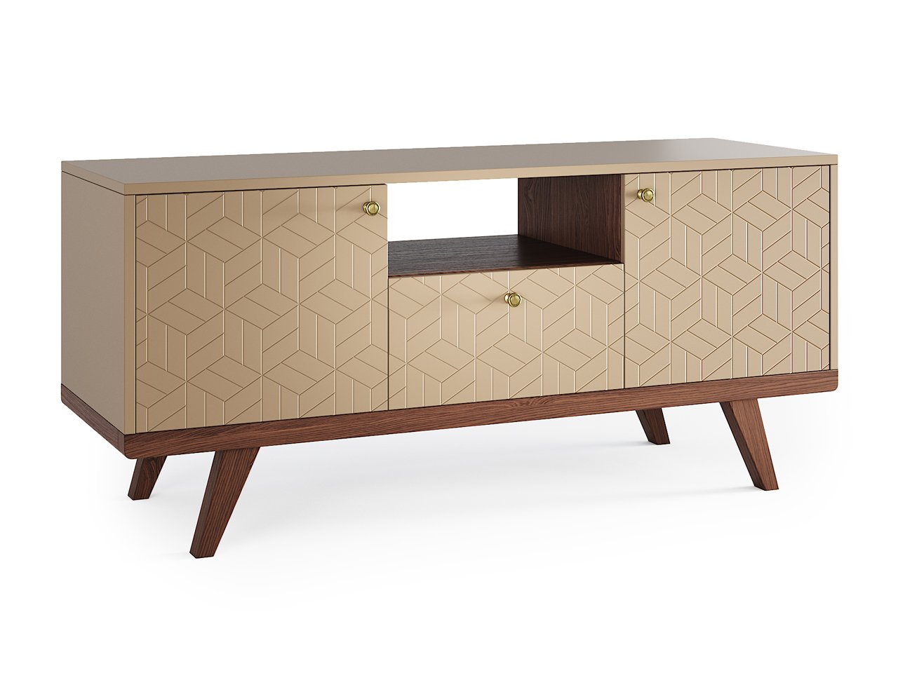 Тумба под телевизор с ящиком бежевая Thimon v2 THE IDEA  210266 Бежевый  - Вид №1