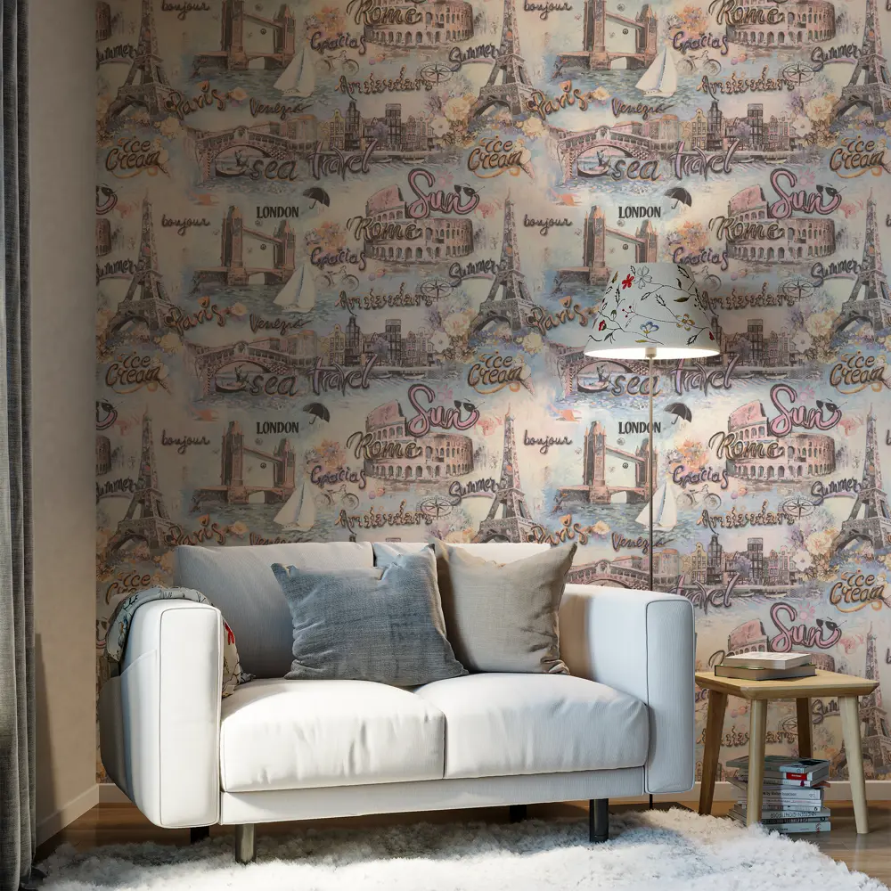 Обои флизелиновые Palitra family Odissei бежевые 1.06 м FM71806-25 Odisseis STLM-2006837 - Вид №2