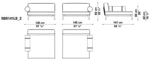 B&B Italia Outdoor Садовый диван из ткани Ribes sun-id-1376014 - Вид №21