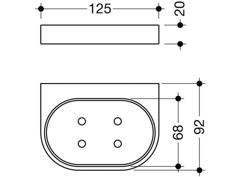 800.02.11041 Мыльница с держателем HEWI System 800 - Вид №1