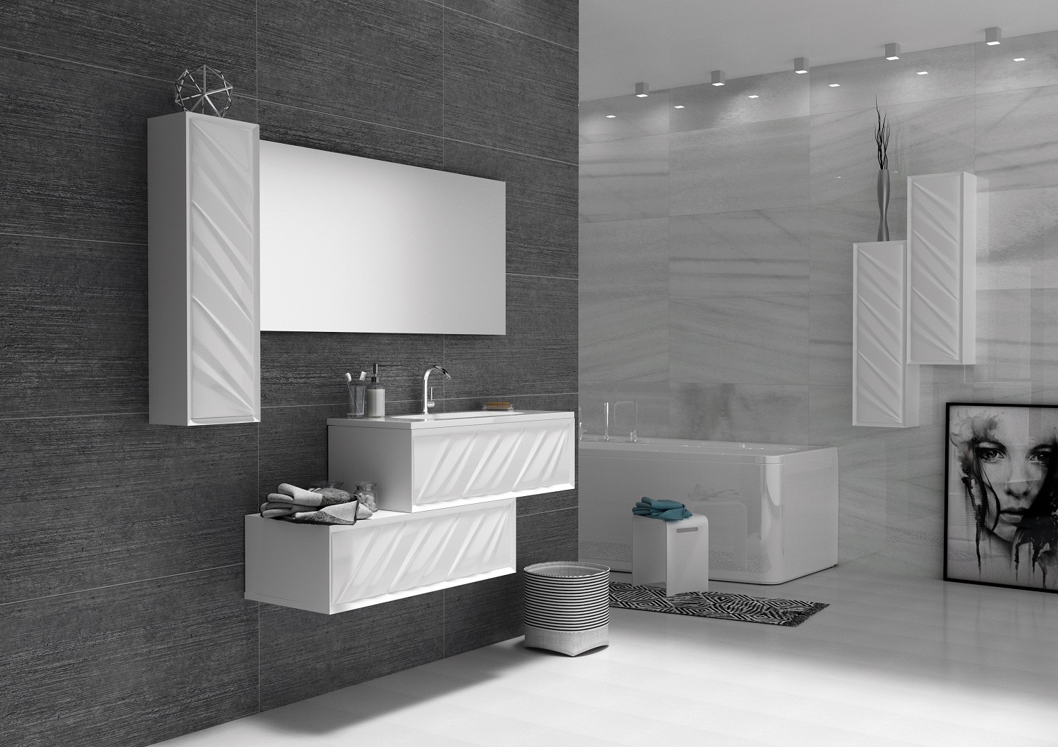 У73575 Тумба Glace 100П 1 в.я. White (верх) 1 Marka Glace Glacé - Вид №1