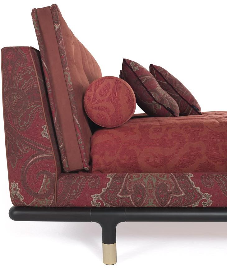 ETRO Home Interiors Кровать king size из ткани с мягким изголовьем Woodstock sun-id-1438843 - Вид №2