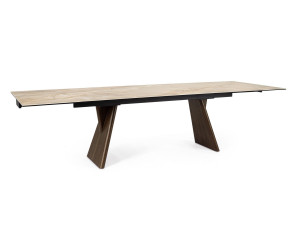 Прямоугольный выдвижной керамический обеденный стол