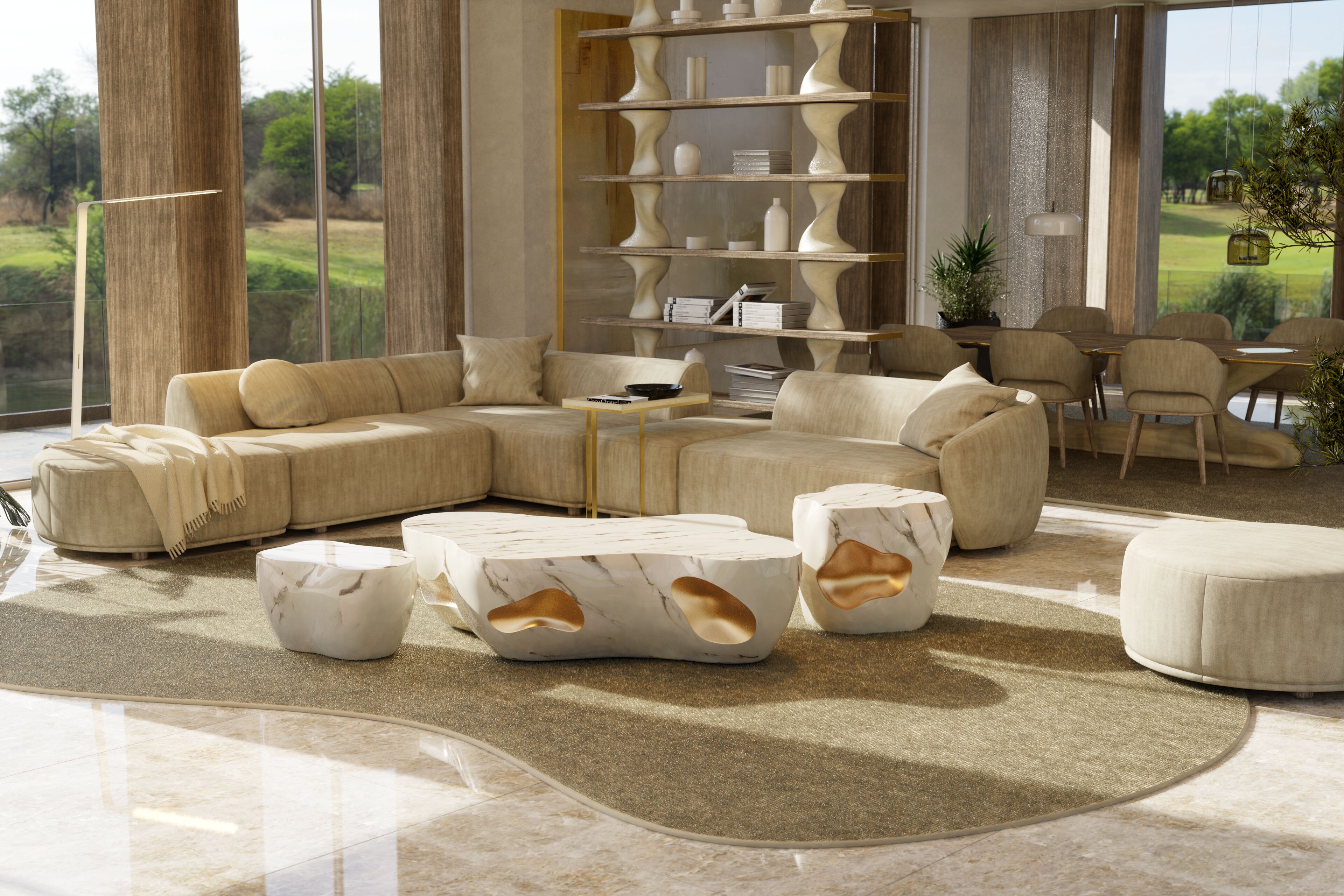 Высокий журнальный столик из стекловолокна KARPA OASIS K2017 ARCH-00025781 - Вид №3