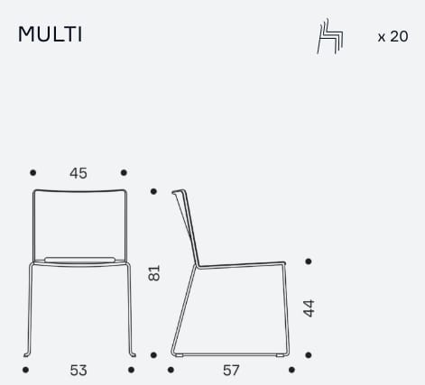 Штабелируемый стул для салазок IBEBI мульти ARCH-00116011 - Вид №9
