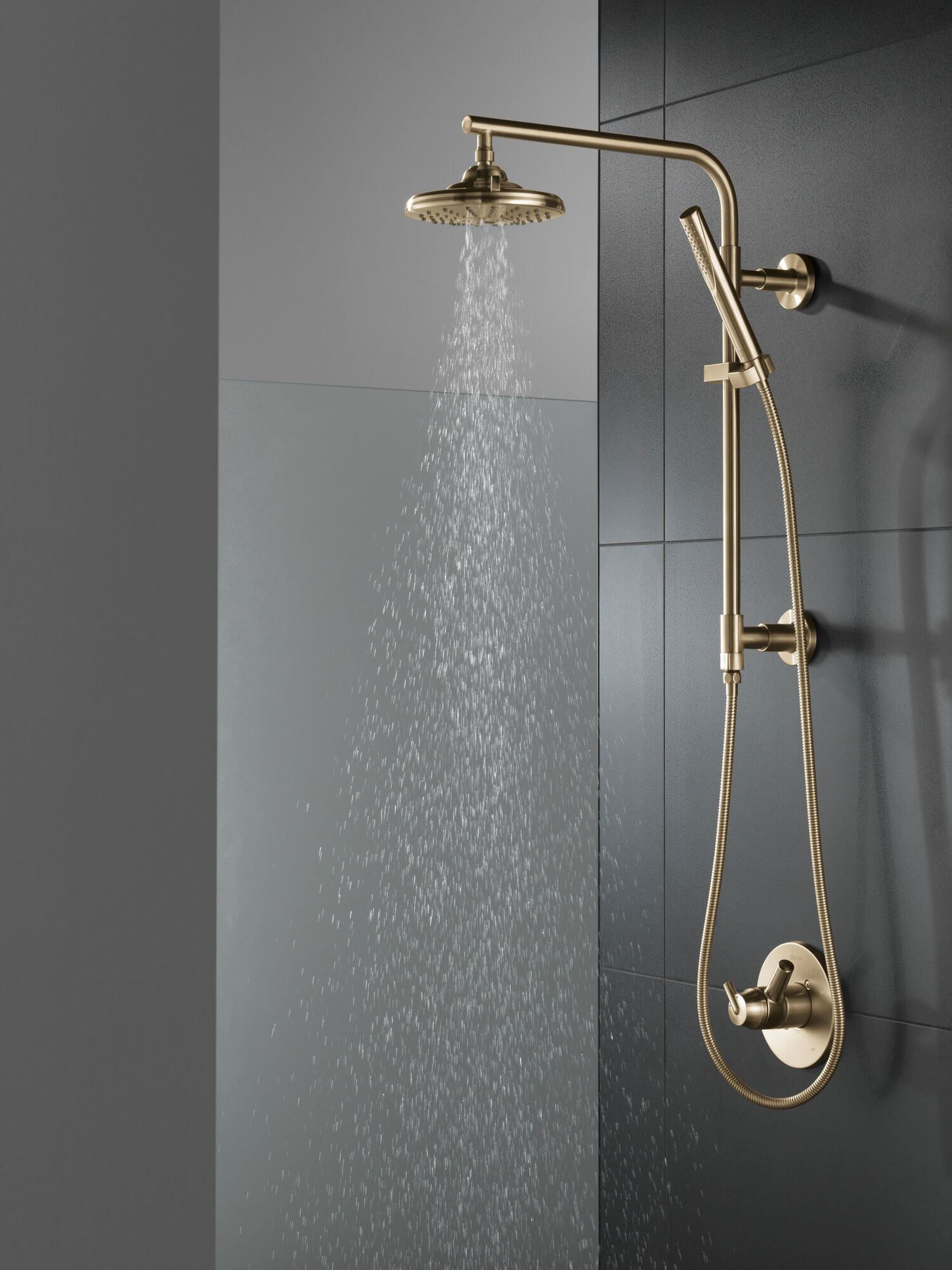 58810-CZ Душевая колонна 18 дюймов, круглая Delta Faucet Universal Showering Шампанское бронза  - Вид №2