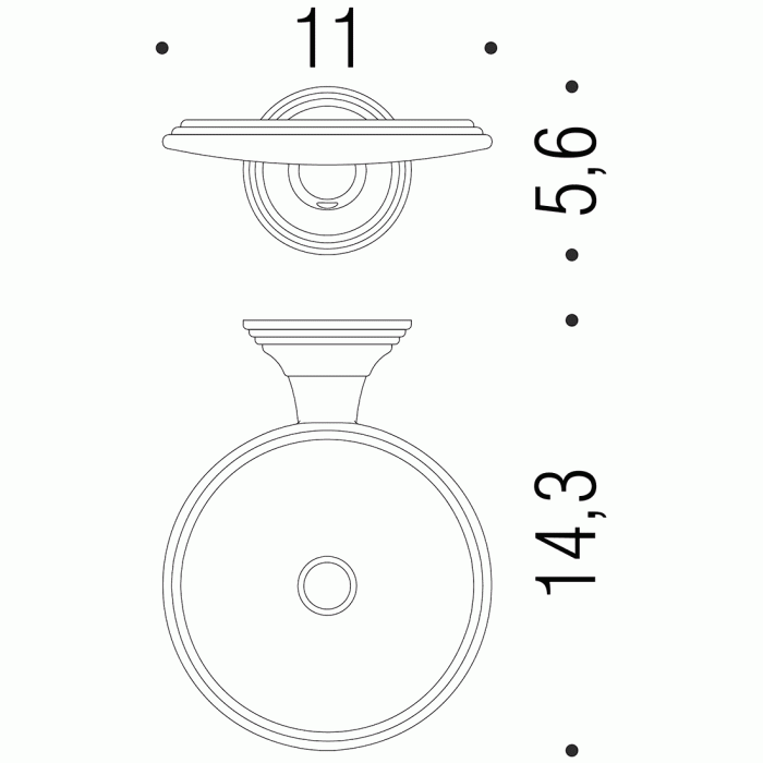 B3301 HPS Мыльница настенная (золото) COLOMBO HERMITAGE Colombo Design - Вид №1