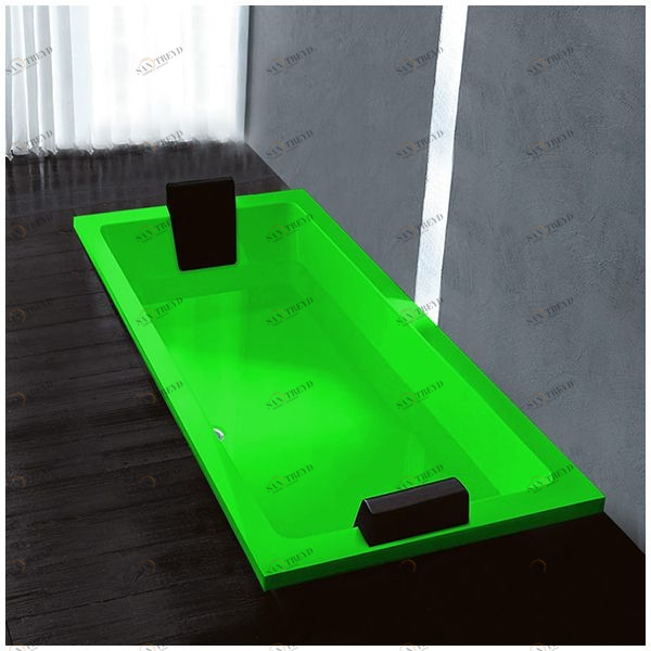 Ванна Gruppo treesse Quadra 180 V0780-SX-ZE зелёная прямоугольная встроенная левая VINV0780SXZE