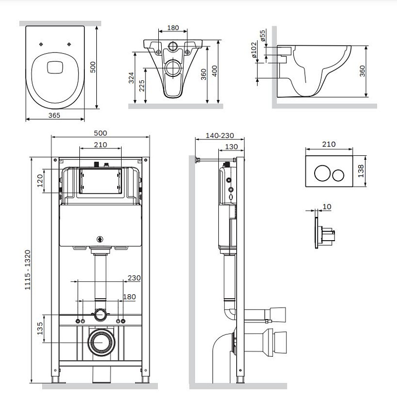 IS49051.901700 Инсталляция с клав Pro L глянц хром с подвесным унитазом FlashClean с сид м/лифт AM.PM Gem - Вид №5