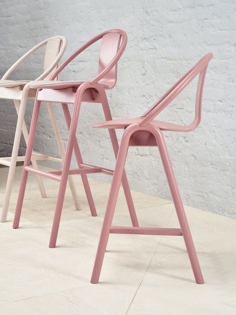 Высокий деревянный стул со спинкой TON AGAIN ARCH-00060401 - Вид №6