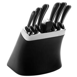 Набор кухонных ножей Signature, 6 шт., точилка, на черной подставке