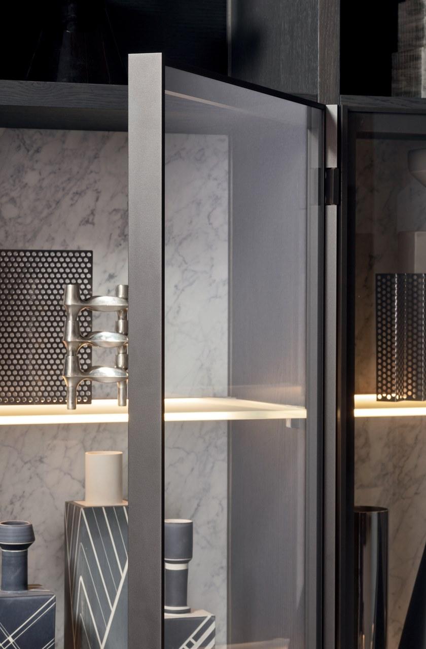 PIANCA Модульный книжный шкаф из дерева и стекла Spazioteca sun-id-1427300 - Вид №1