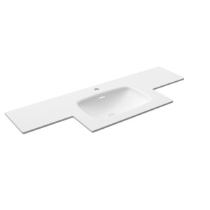 87986 SALGAR Твердая поверхность раковины на заказ, две разные глубины, без ловушки для бутылок и сливного поддона 46 см 1801-2000 x 12 x 460 мм