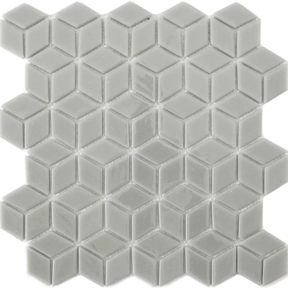 Мозаика стеклянная Natural STP-GR007-RMB 26x26 см цвет светло-серый 84830276 STLM-2167241 Santreyd Steppa