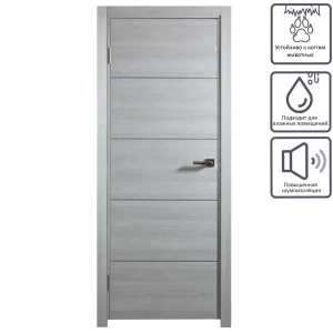 Дверь межкомнатная глухая Artens Нолан 90X200 см цвет дуб бьянко 81948144 STLM-2211498