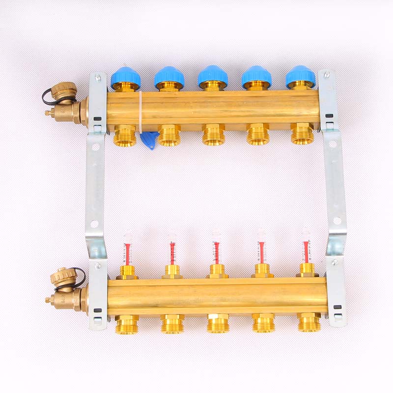 Коллекторная группа HKV/T с термостатическими вентилями и расходомерами WATTS Ind 1"x3/4"ЕК 5 выходов 10004199 - Вид №3