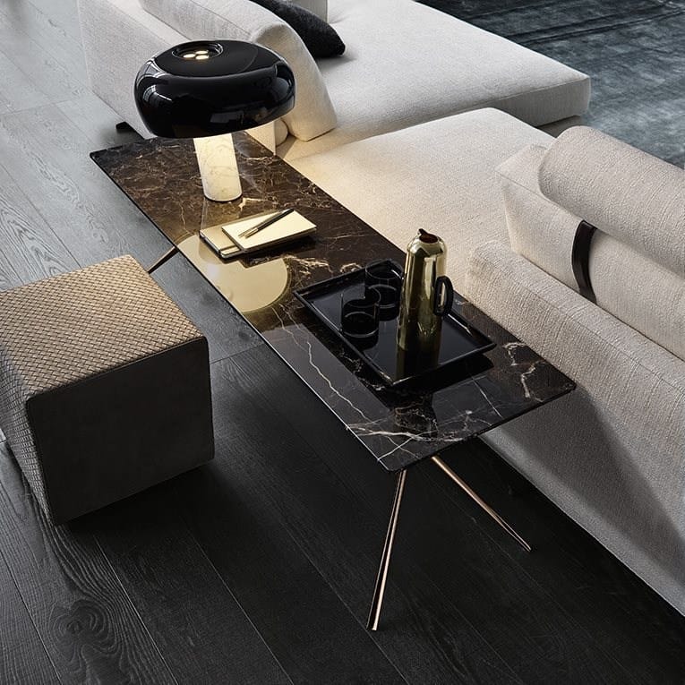 Мраморный прямоугольный низкий журнальный столик Poliform ARCH-00030273 - Вид №4