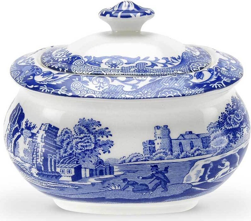 10574053 Spode Сахарница Spode Голубая Италия 250мл Фаянс 