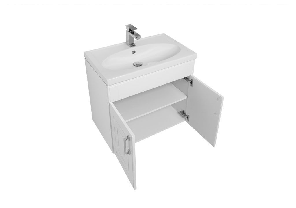 Тумба под раковину Aquanet Рондо 70 белый (2 дверцы) sun-id-275435 - Вид №3