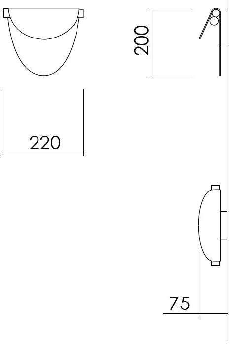 NEXO LUCE Светодиодный настенный светильник из стали Oxen wall/ceiling lamp 7002c1 - Вид №4