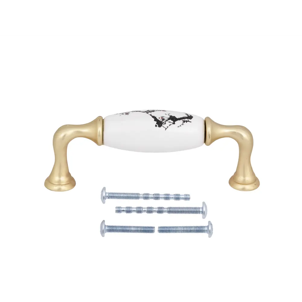 86899816 Ручка-скоба мебельная Casalingo ЦАМ 96 мм цвет матовое золото STLM-1006702 PALLADIUM  - Вид №1