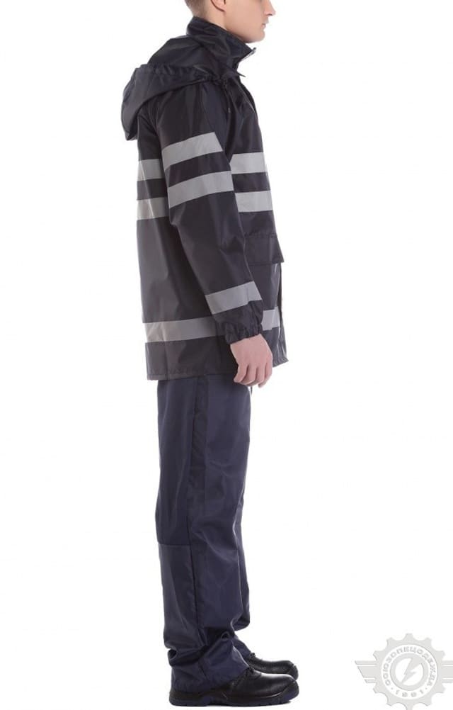 65800 Куртка-ветровка с СВП синяя  Непромокаемая спецодежда  размер 52-54/182-188  - Вид №5