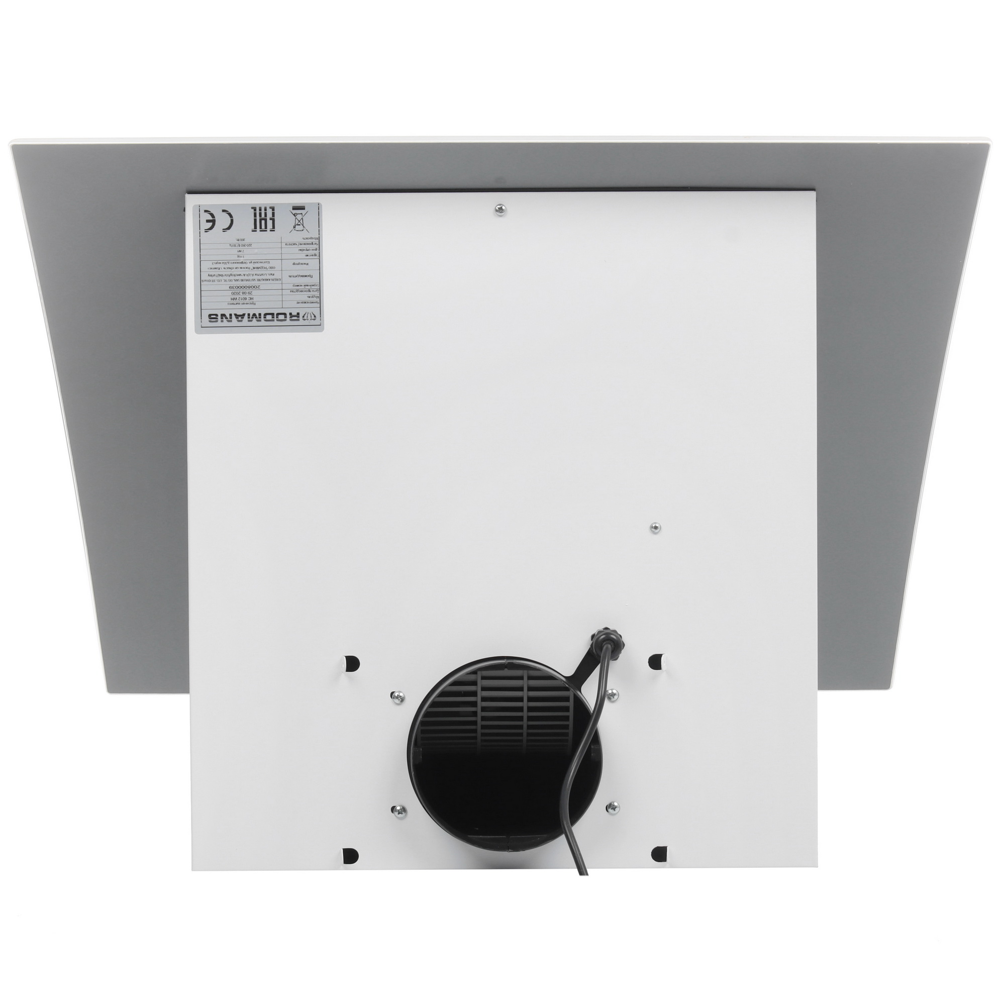 5462272 Вытяжка наклонная Rodmans HC 6012 WH белый/белый STDN-0132958 - Вид №4