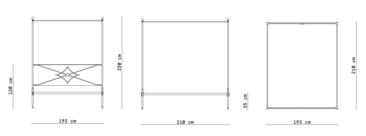 Двуспальная кровать из кованого железа с балдахином Lispi BALDO ARCH-00136565 - Вид №4