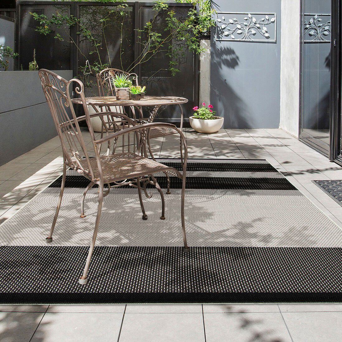 Полосатый напольный прямоугольный ковер Ademi Outdoor ARCH-00003804 - Вид №2