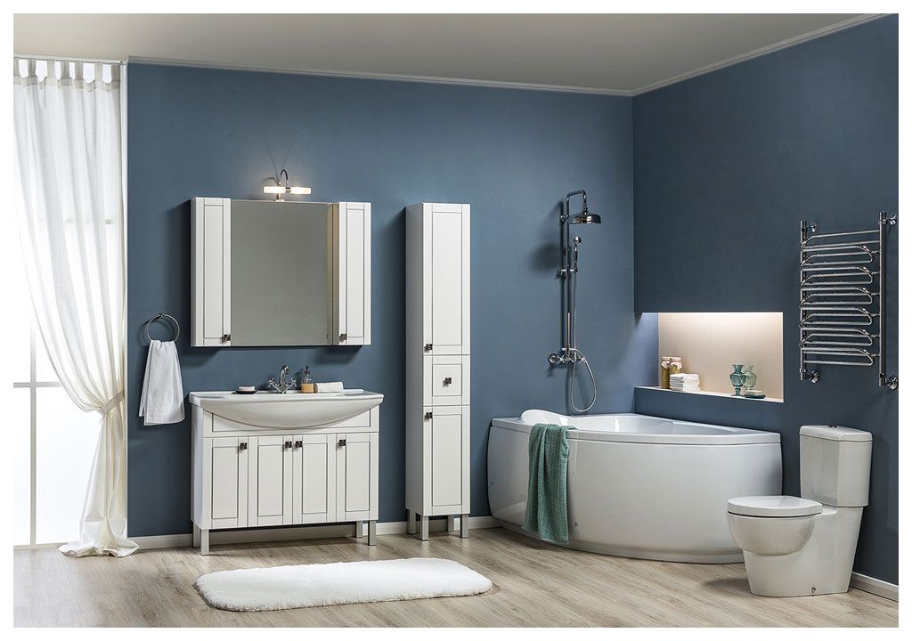 Тумба с раковиной Aquanet Честер 105 белый/серебро 0018263000183609 - Вид №4