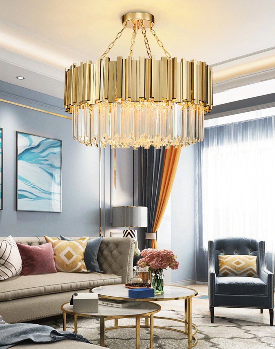 Люстра стеклянная 35х80 см золотая Barclay MD19090002-8A DELIGHT COLLECTION ДИЗАЙНЕРСКИЕ 00-3883112 Золото;прозрачный  - Вид №6