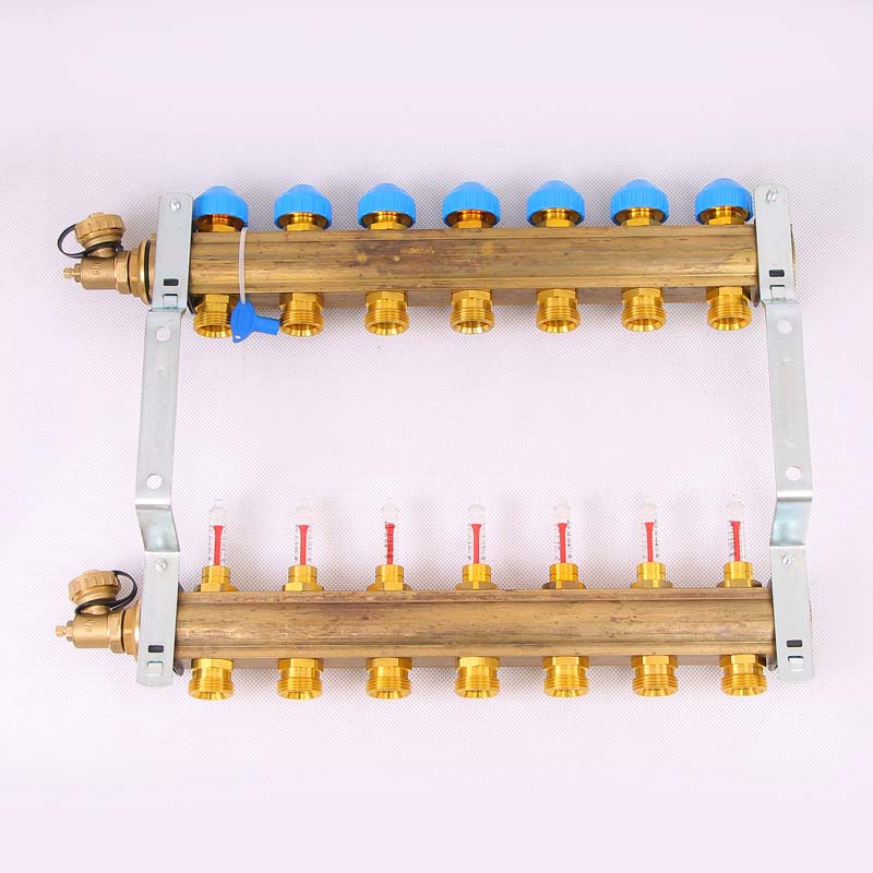 Коллекторная группа HKV/T с термостатическими вентилями и расходомерами WATTS Ind 1"x3/4"ЕК 7 выходов 10004201 - Вид №3