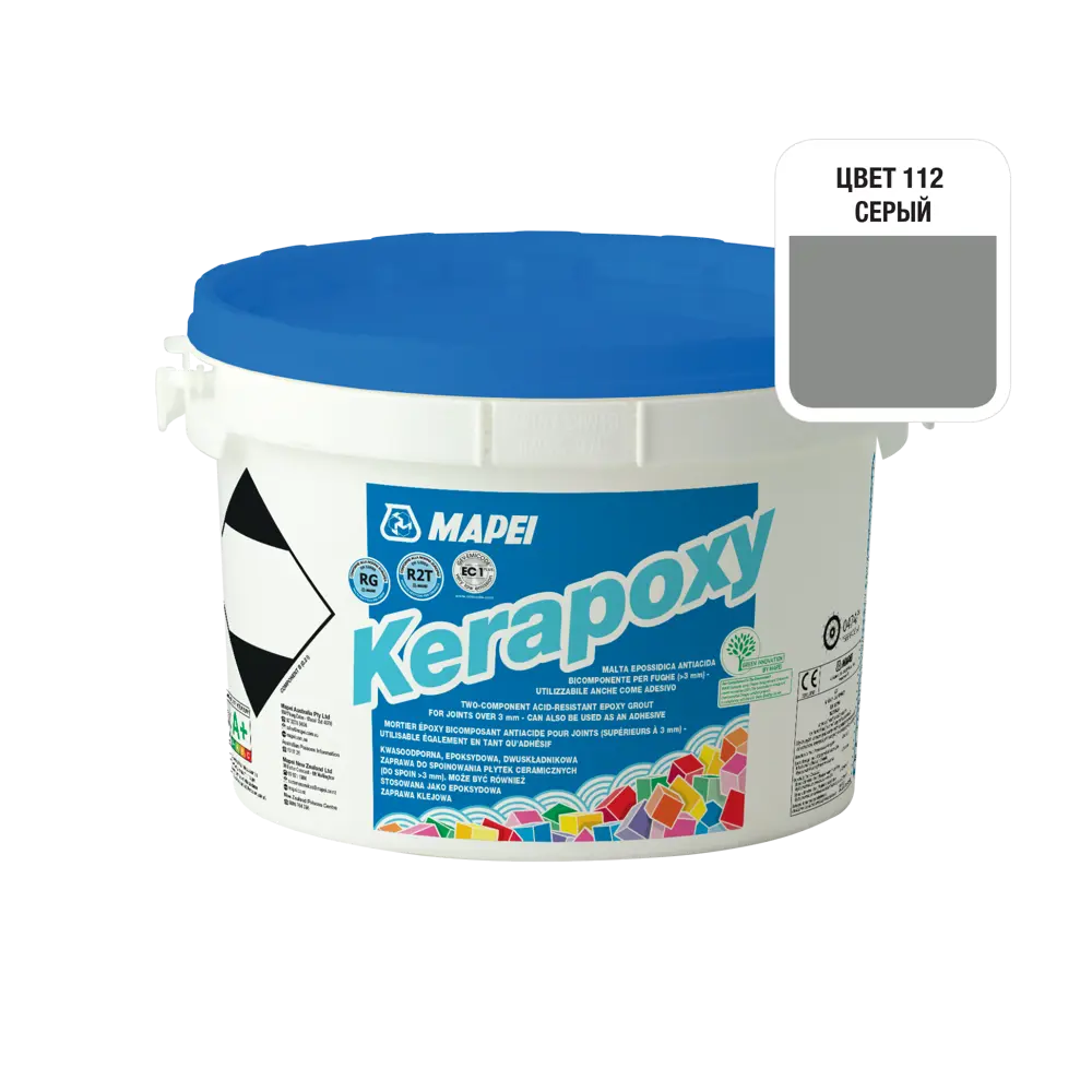 Затирка эпоксидная Mapei Kerapoxy N112 цвет серый 2 кг 82001532 STLM-2112249 Без серии - Вид №1