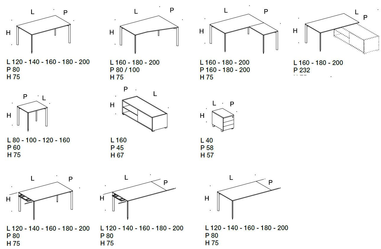 Стол с разделительными панелями Citterio осколок ARCH-00085181 - Вид №2