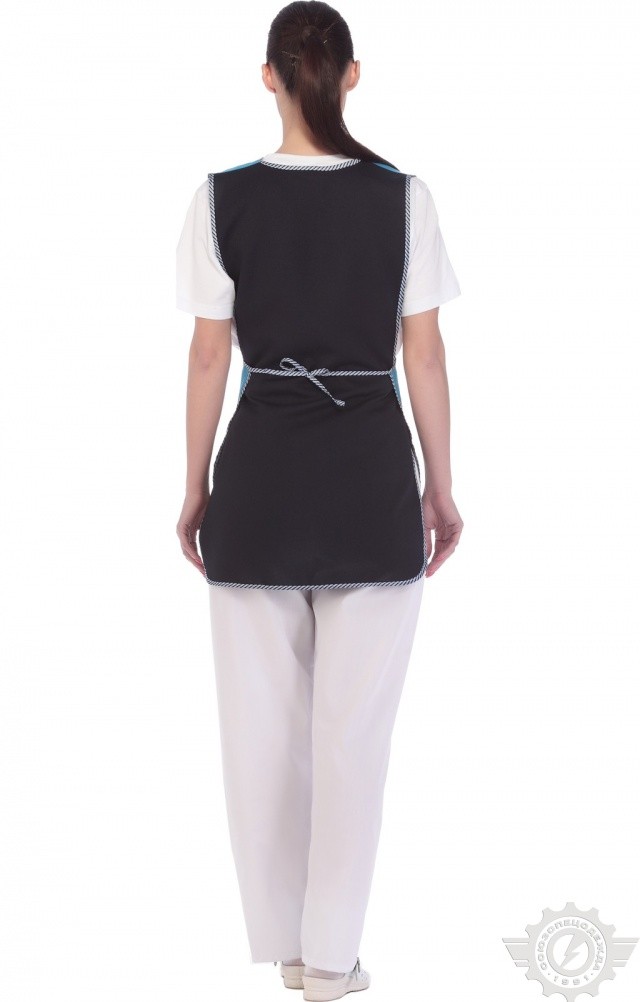 66210 Фартук-жилетка сине-голубой  Врач  размер 44-54 Спецодежда  - Вид №9