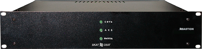 SKAT-1200I7 Rack power supply 12v, 5a, height 2u for 2 batteries 7-17 ah. ss tr pb Бастион  - Вид №1