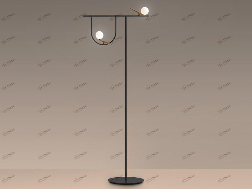 Artemide Светодиодный торшер прямого света из латуни Yanzi sun-id-1484364