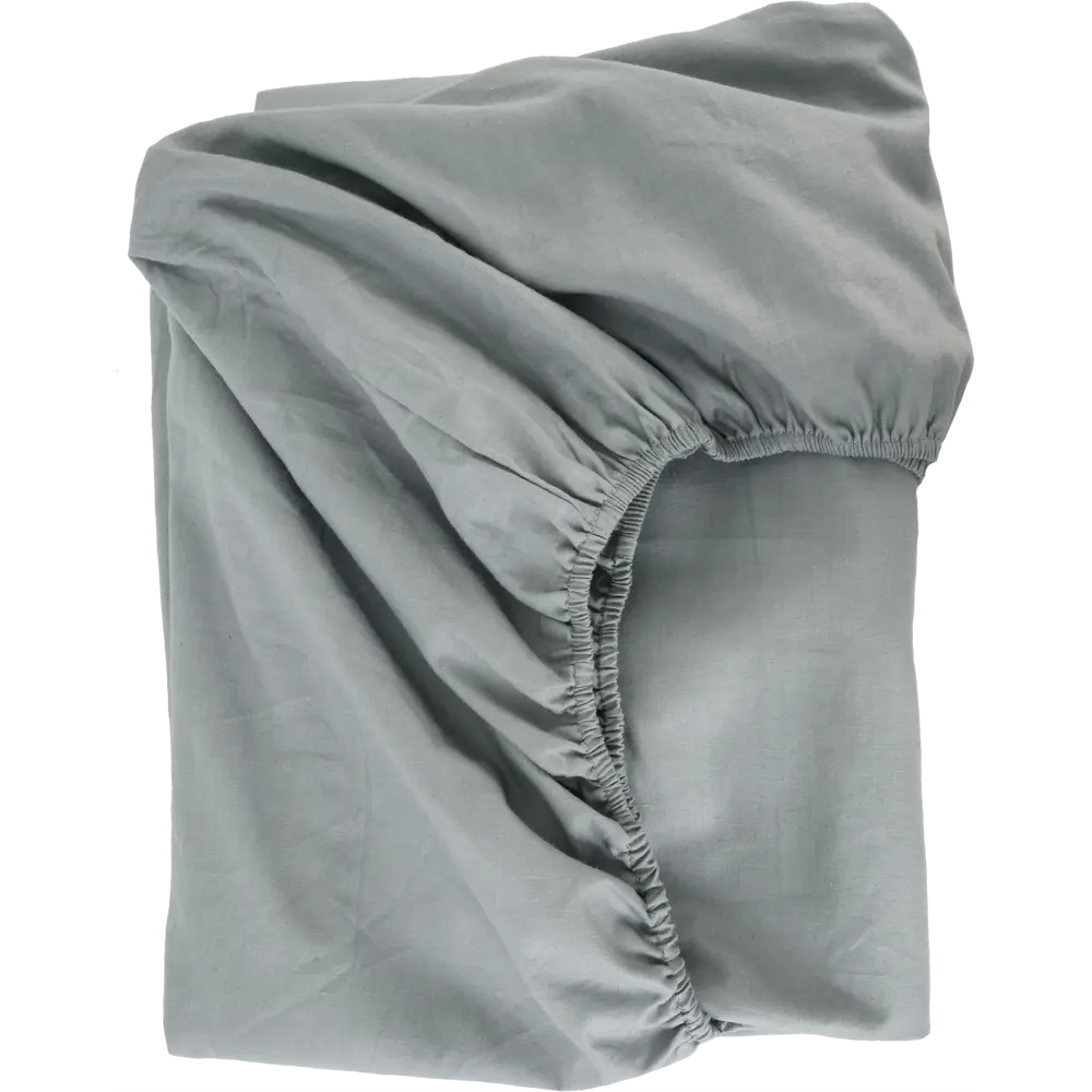 Простыня Tex Republic 28548 200x200 см сатин на резинке серый STLM-2168534